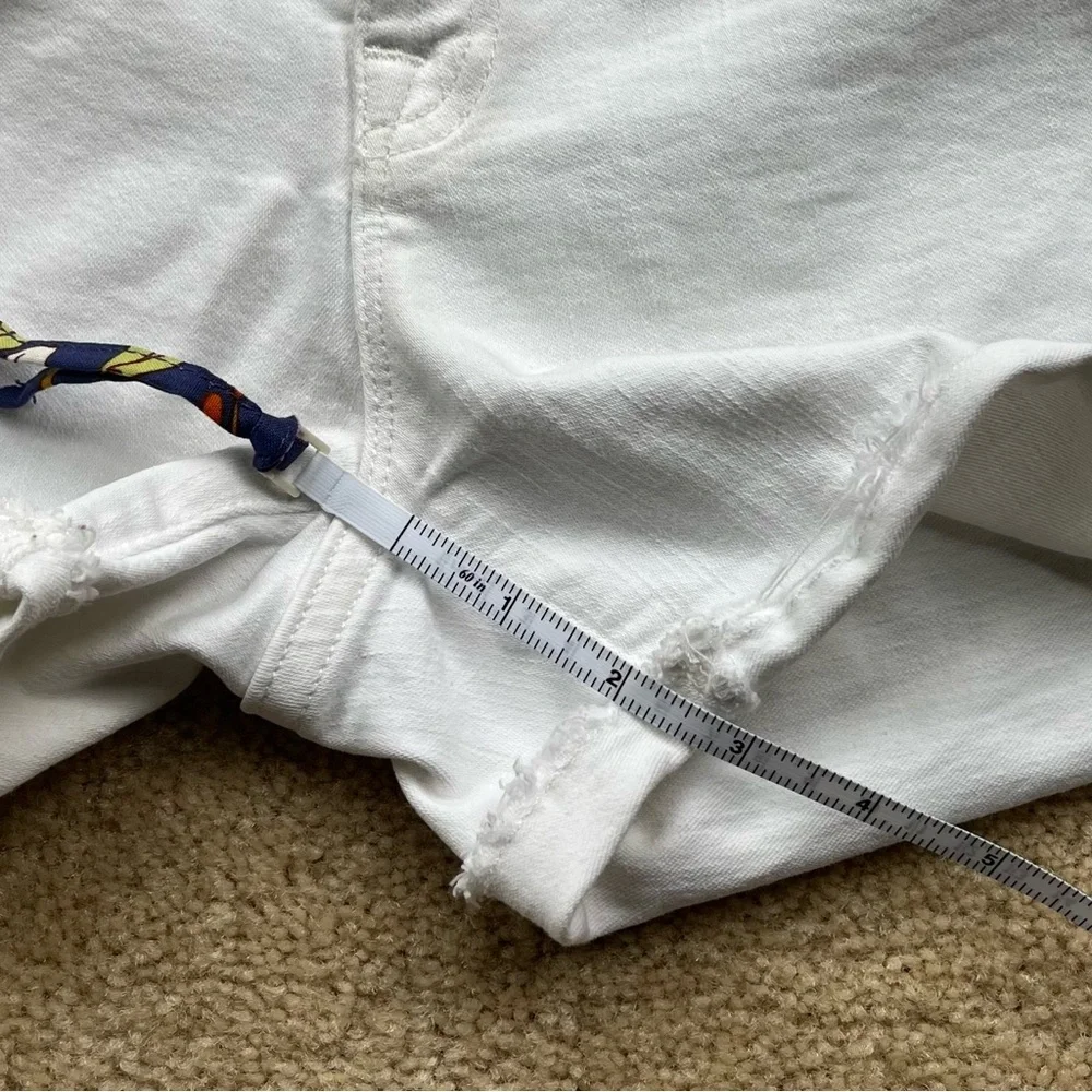 J. Crew Women’s White Denim Cuffed Shorts - Size 23 - EUC - Stretch
